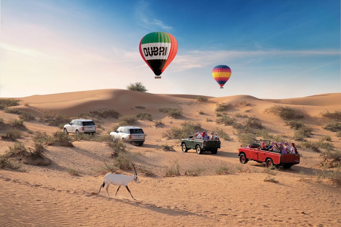 Hot Air Ballooning At Desert Safari