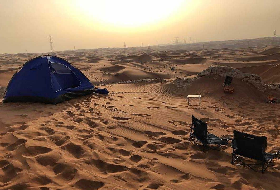 Setting up camp UAE - Sleeping beds and Confidential Tents