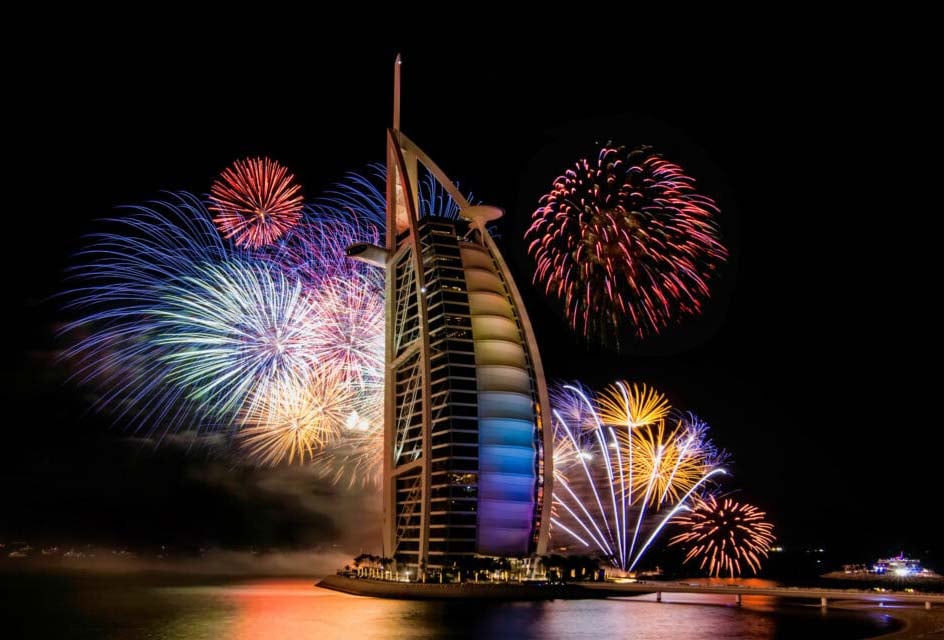 Glimpse The Fireworks For New Year Celebration In Dubai