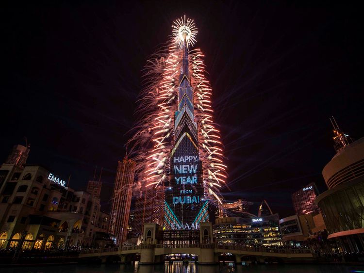 The Astounding Burj Khalifa Fireworks