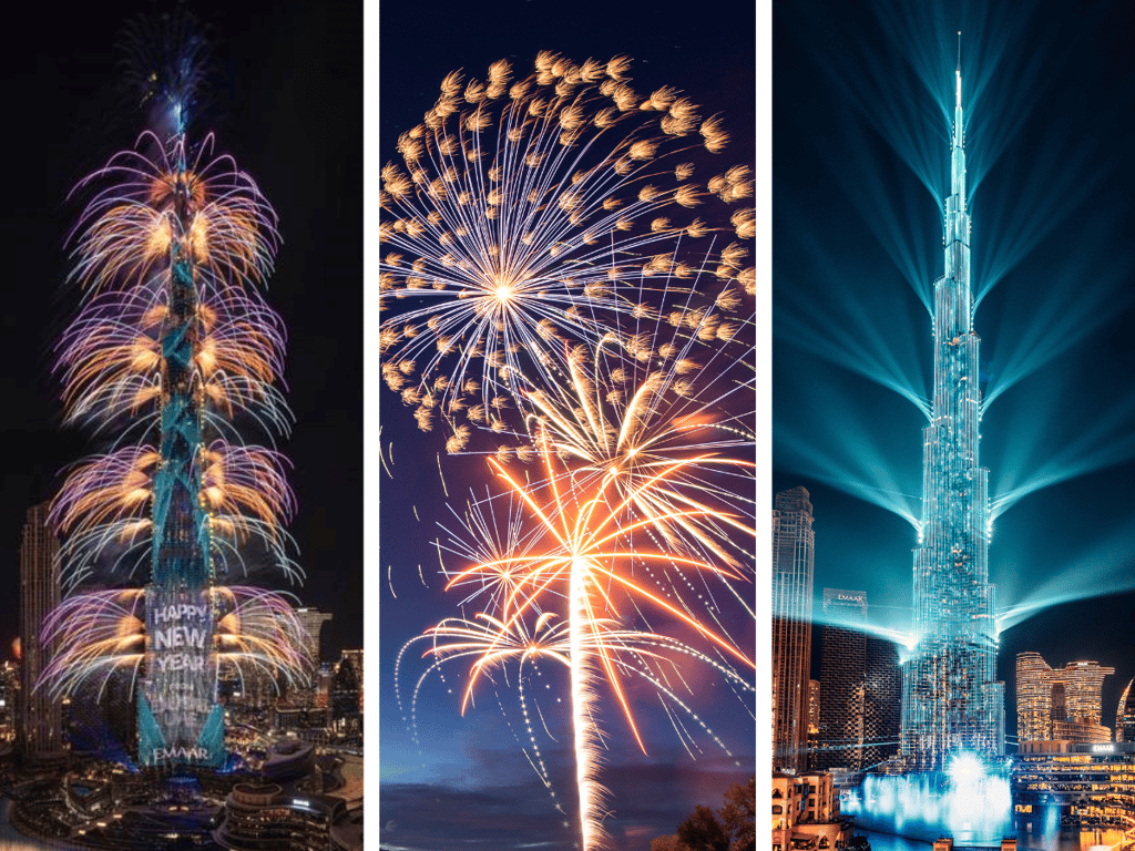 The Attractive  Burj Khalifa Fireworks Dubai