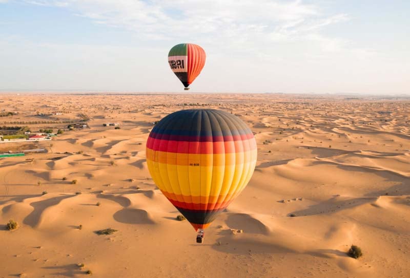 5.	Get In A Hot Air Balloon And Fly Over The Desert