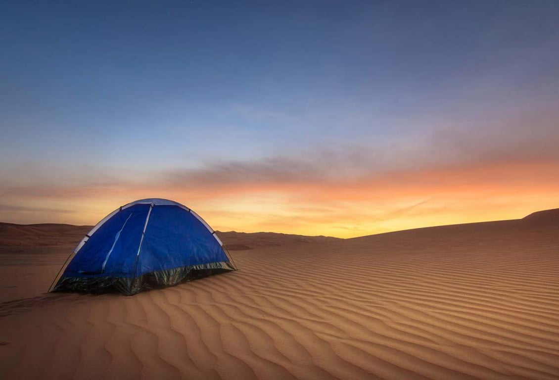 •	Desert Tent Camping