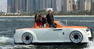 Orange Rolls Royce