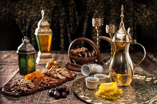 x.	Traditional Arabic Coffee Sweet & Dates