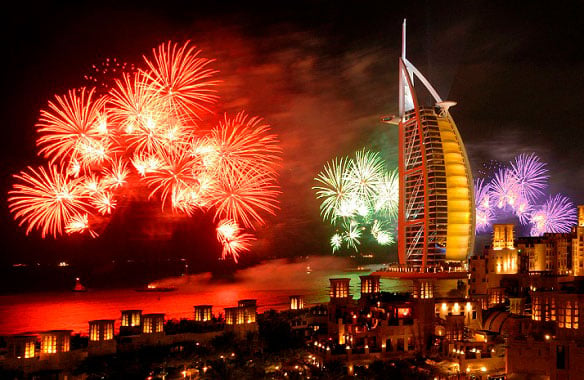 9.	The Iconic Burj Al Arab Celebrates New Year's Eve