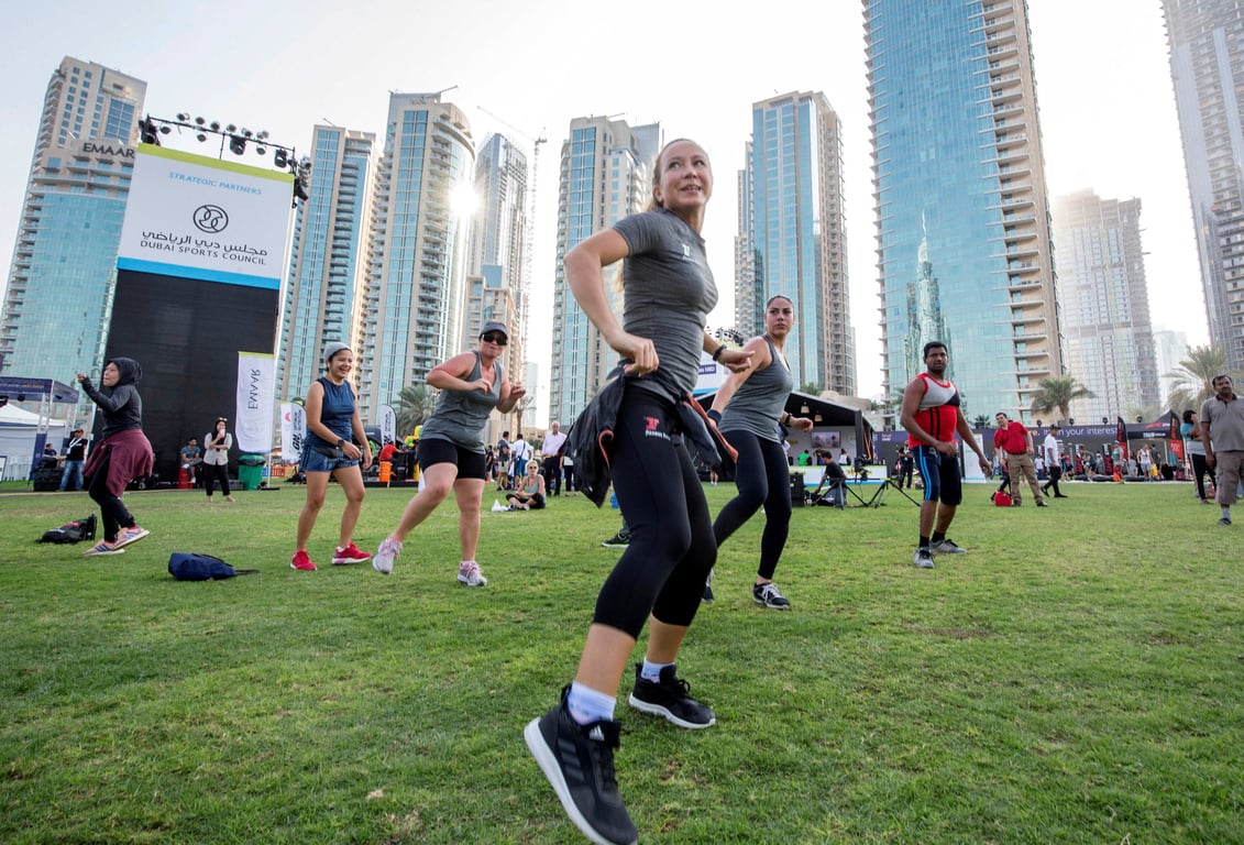 Outdoor activity , Fitness And Beauty At Qasba Dubai