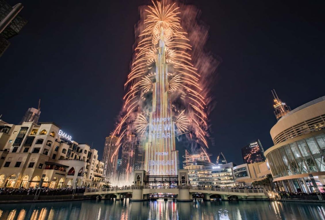 1.	The Burj Khalifa's New Year's Fireworks Display