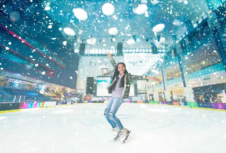 Dubai Ice Rink Offers Refreshing Relief