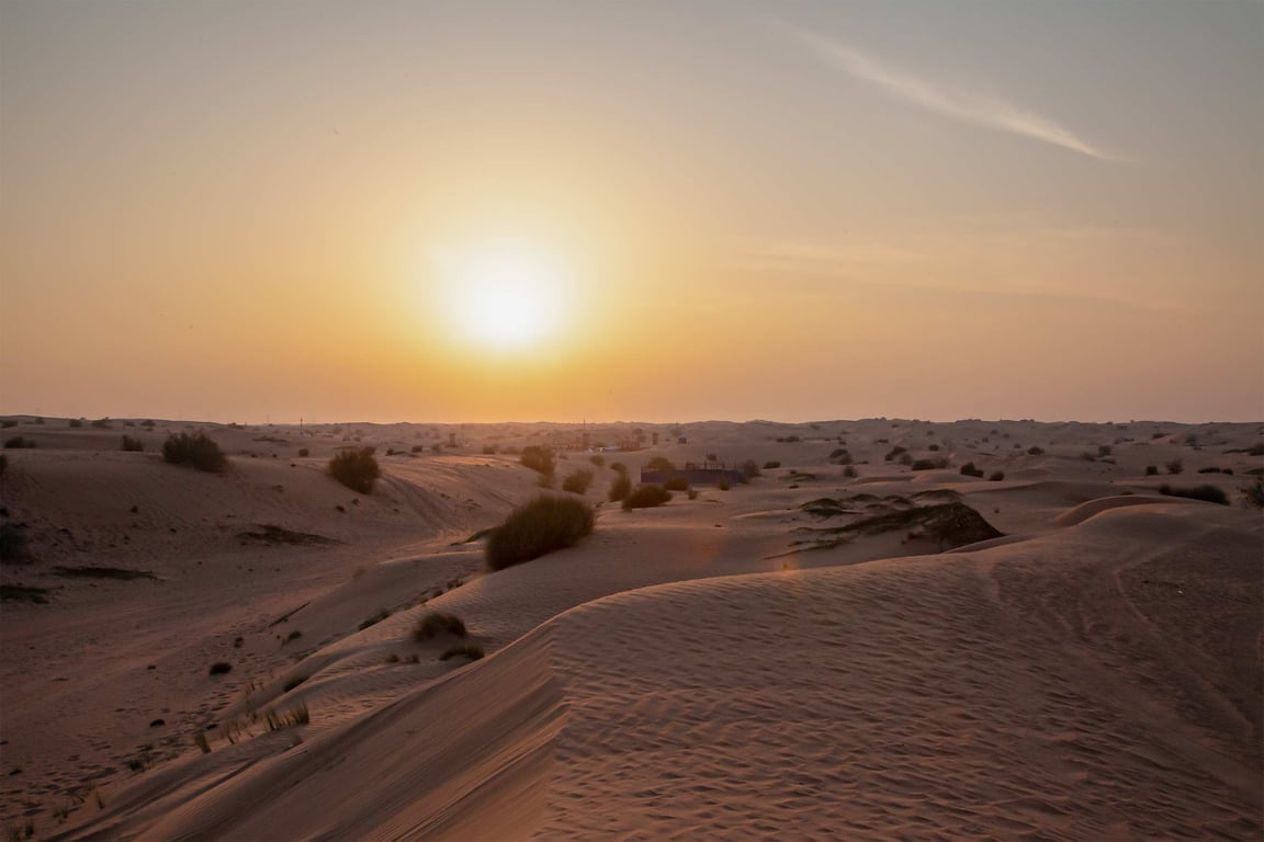 Sunrise  Catching The Sun Rising From The Dunes Of Dubai