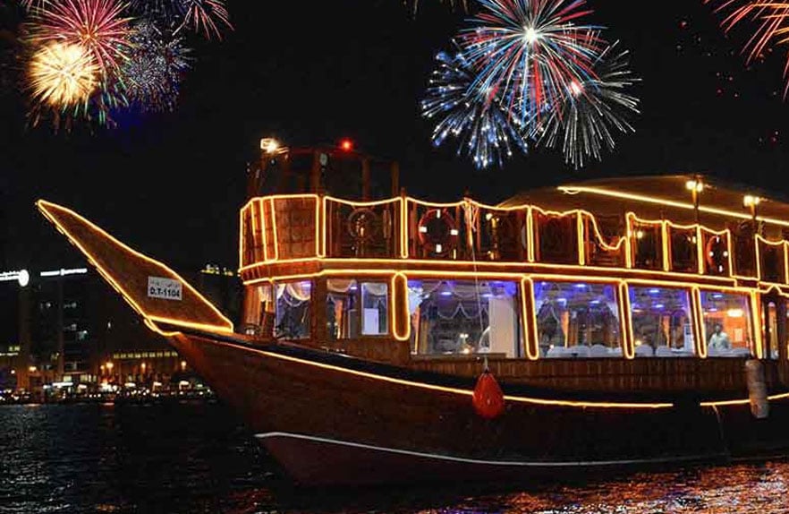 4.	Onboard The Dhow Dinner Cruise, You May Ring In The New Year In Style