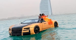 Orange Rolls Royce