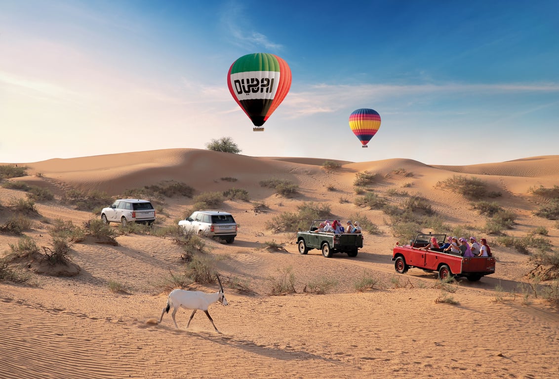 •	Hot Air Balloon Tour with Morning Desert Safari