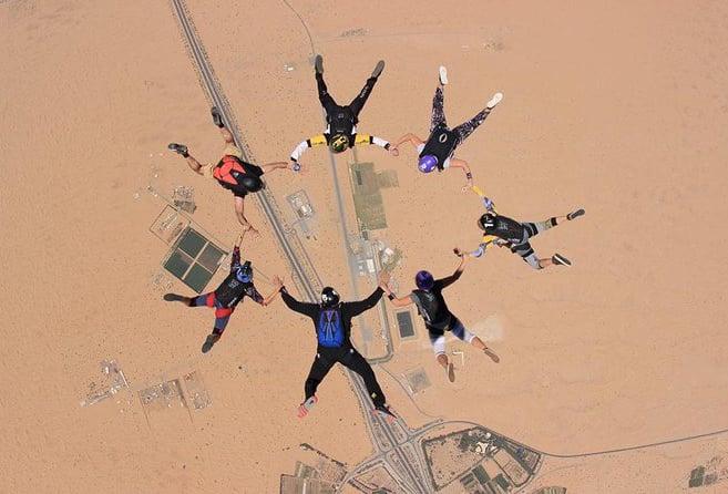 •	Sky Diving Dubai at Desert Zone