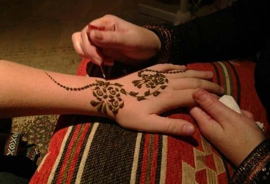 Henna Painting In Camping