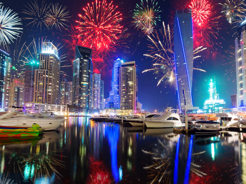 Dubai Marina Fireworks