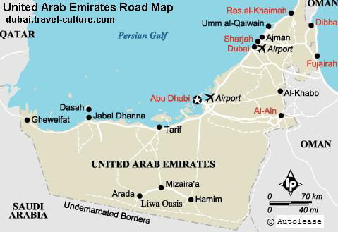 Major Cities and Capitals Of Emirate