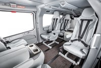 Modern Air-Conditioned Helicopter Cabin Interior
