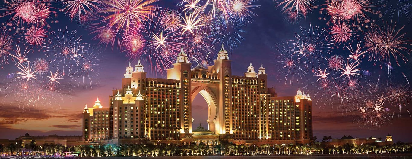 Fireworks At Ossiano Atlantis The Palm In Dubai