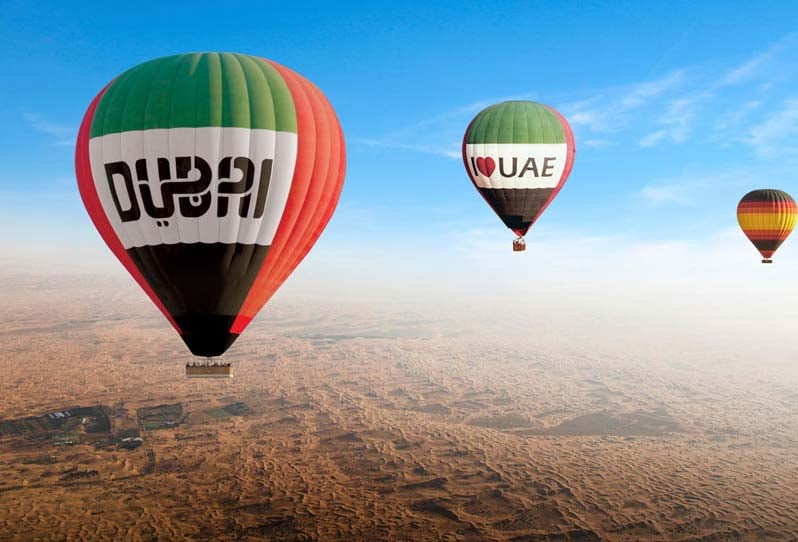 •	Safari In The Desert With A Hot Air Balloon