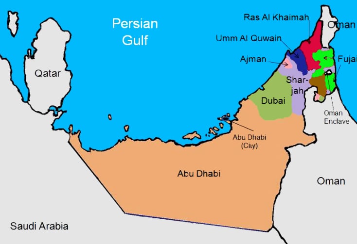 Major Cities and Capitals Of Emirate