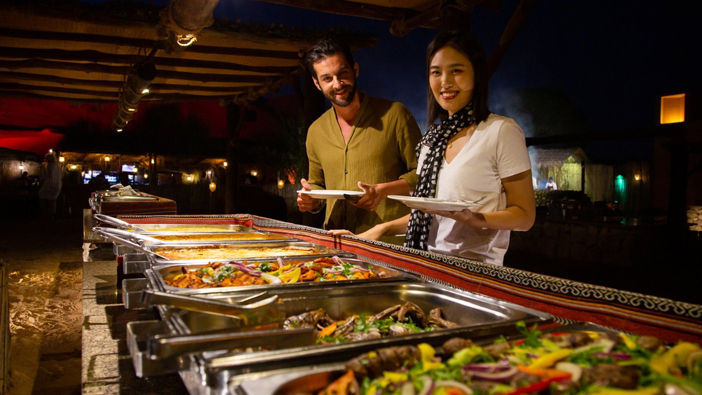 Dinner Buffet At Dubai Desert Camp
