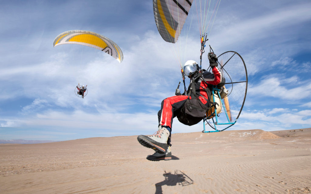Glide Above The Dunes On A Paramotor At Dubai