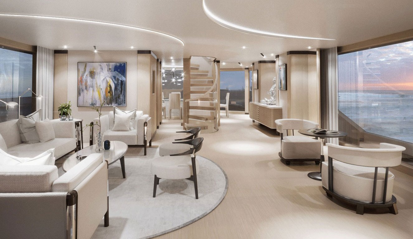 Luxury Interior Of The Yacht