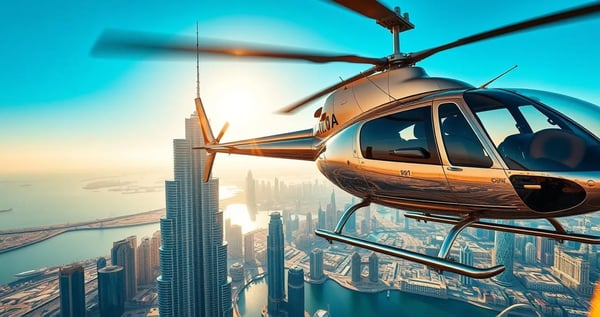 17 Mins the Palm Helicopter Ride Dubai