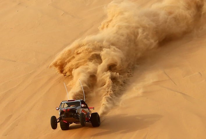 Pivot A Race Car At The Dubai Autodrome Desert Safari