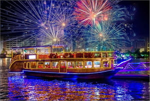 Dubai Creek New Year EVE 2024 | Aisha Creek Cruise Lower Deck