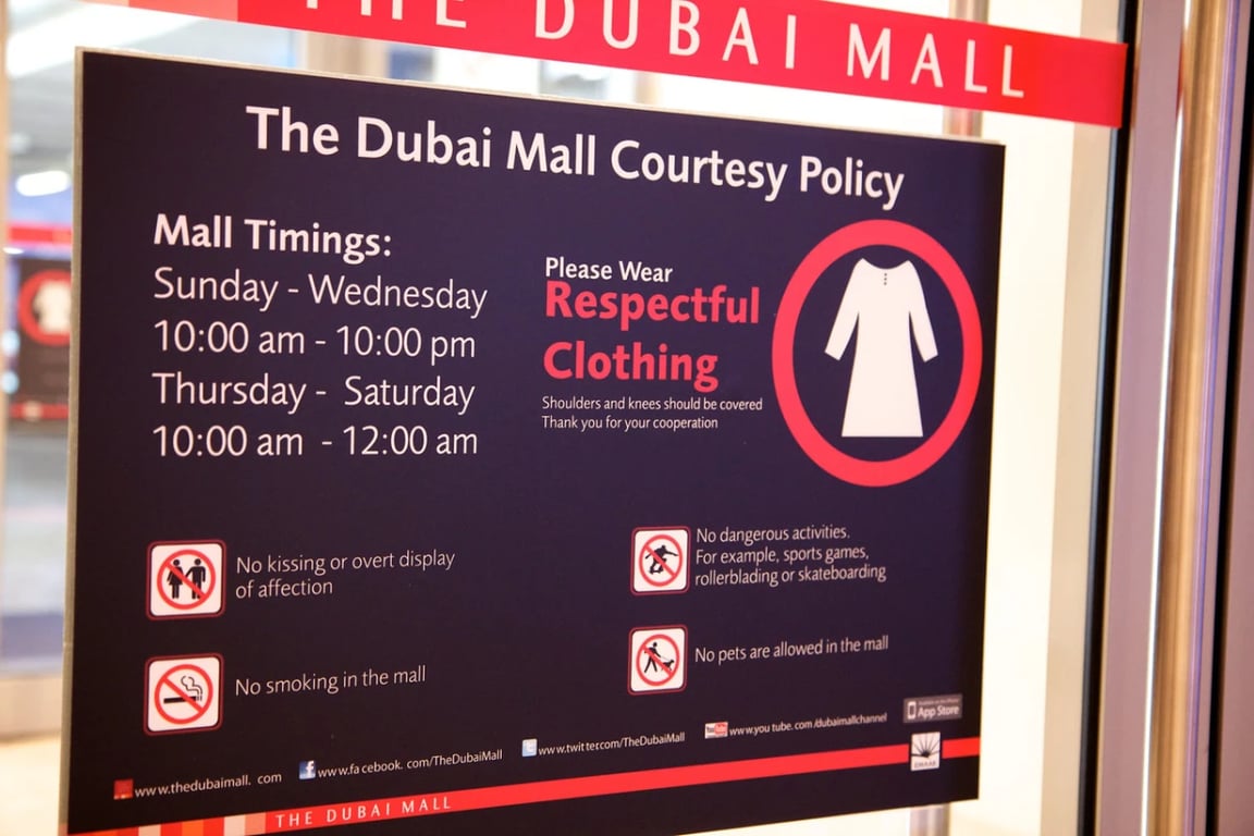 Dubai Mall Rules