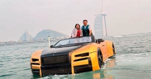 Orange Rolls Royce