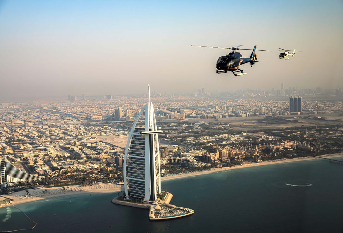 Helicopter Ride Thrills Dubai new year's eve