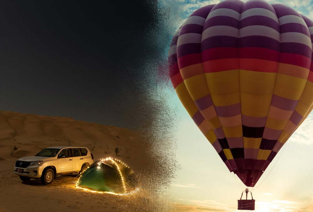 •	Safari In The Desert With A Hot Air Balloon