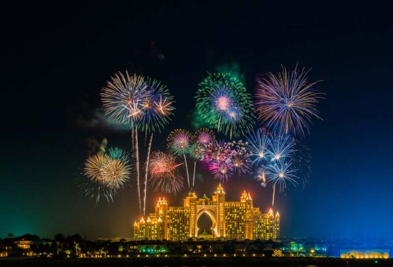 Gold Plans Of New Year Dubai 2023 Fire Works At Atlantic The Palm
