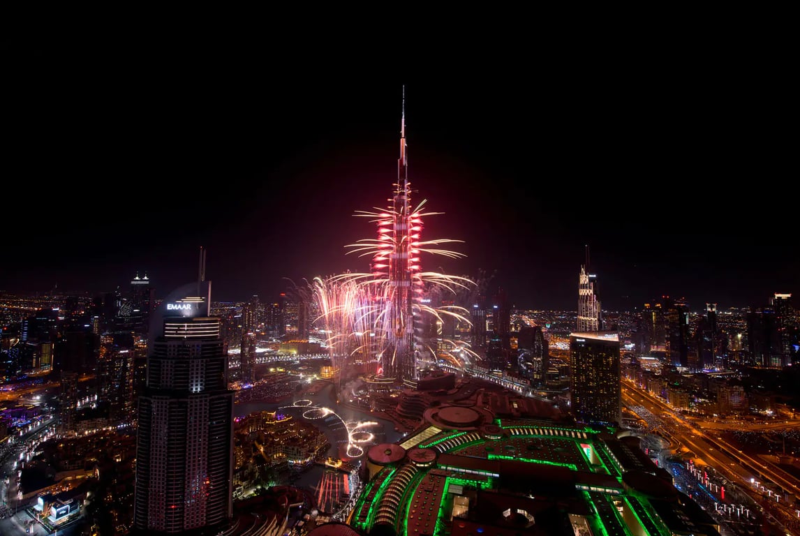 New Year’s Eve meal with a view of the Burj Khalifa Fireworks Show