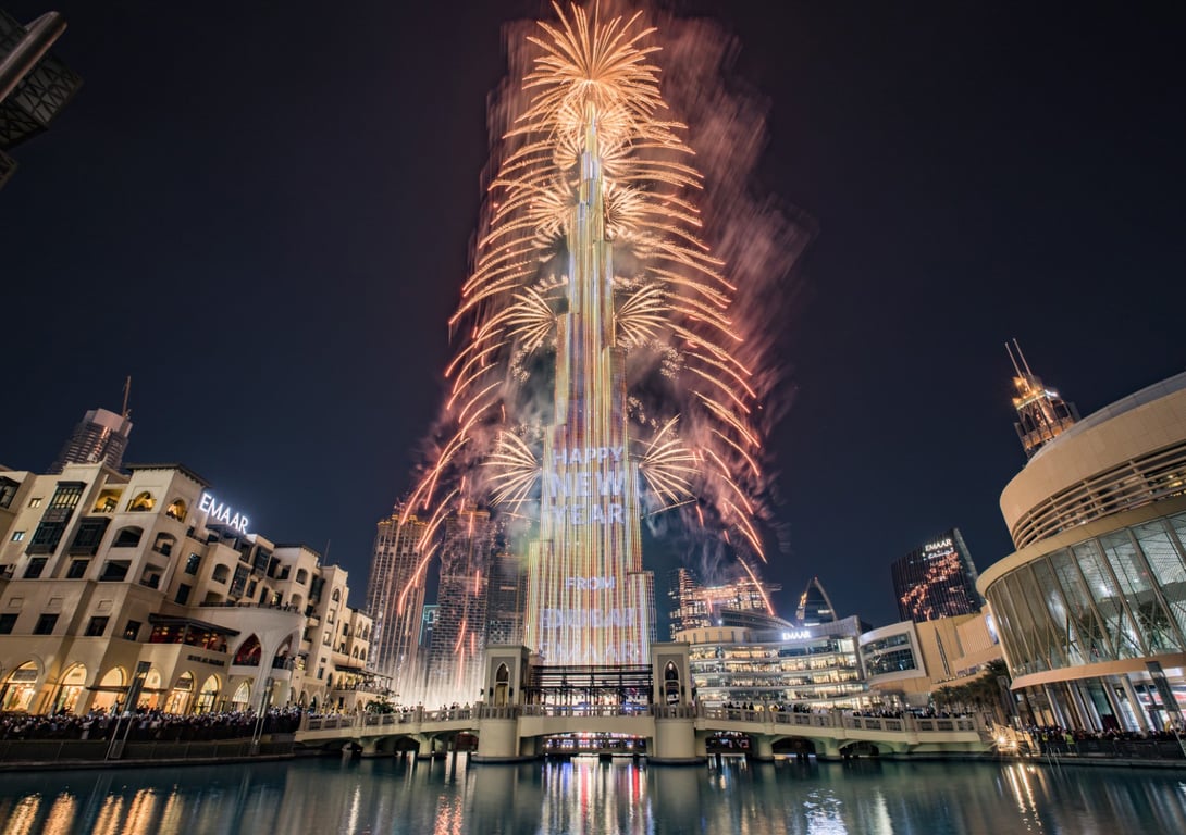 New Year's Eve Fireworks at Burj Khalifa