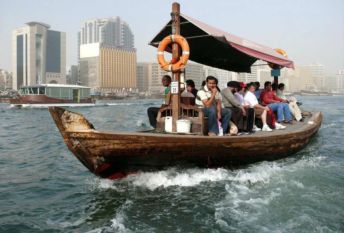Beautiful Traditional Boats In Dubai Creek