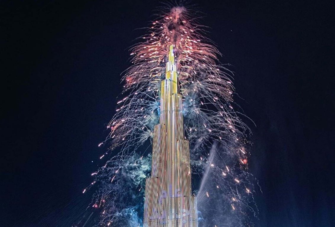 Fireworks Show at Burj Khalifa, UAE