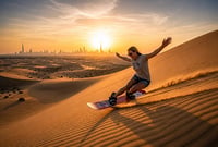 Sandboarding on Golden Dunes