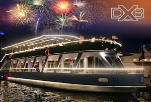 Burj Khalifa 2024 Eve | Gold Fish Dubai Canal Cruise Upper Deck