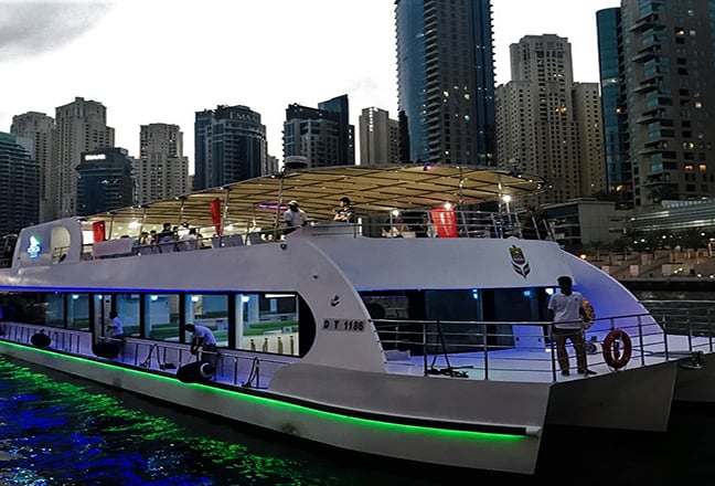 4. Dinner Cruise Party at Dubai marina:
