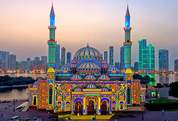 Al Noor Mosque At Sharjah City