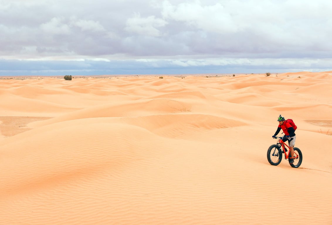 Riding A Fatbike In The Desert