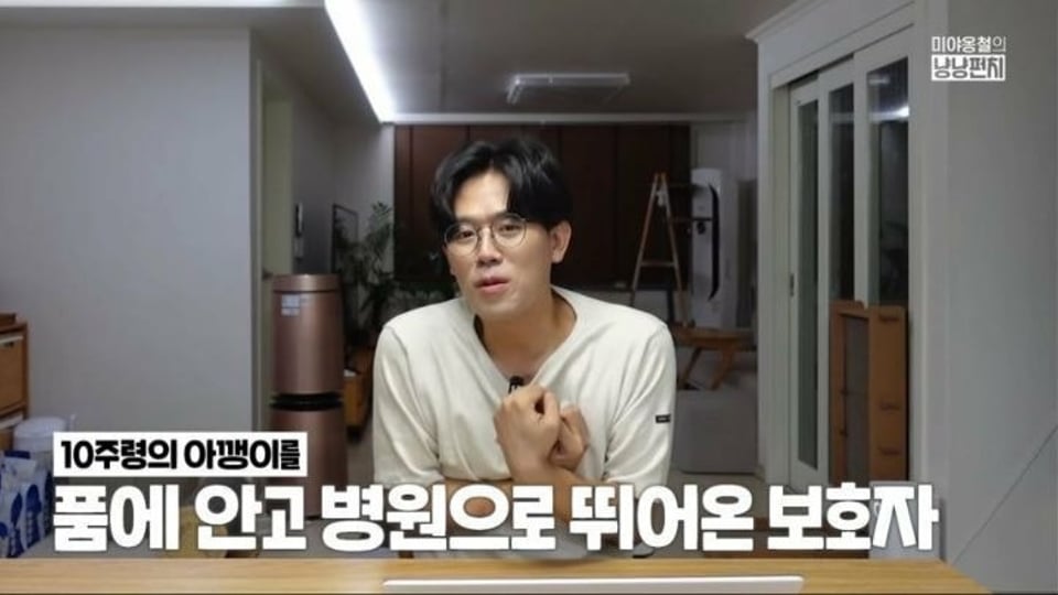 10주된 아기 고양이가 급하게 동물 병원에 온 이유.