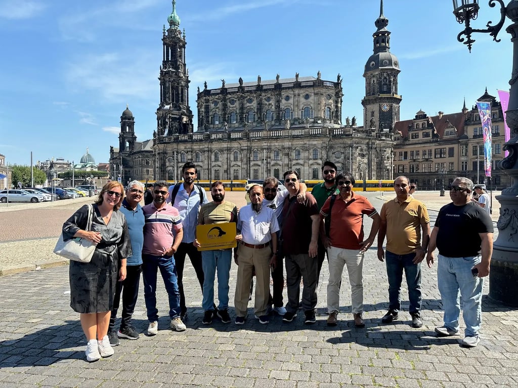 An IBEX group at The old town, Dresden