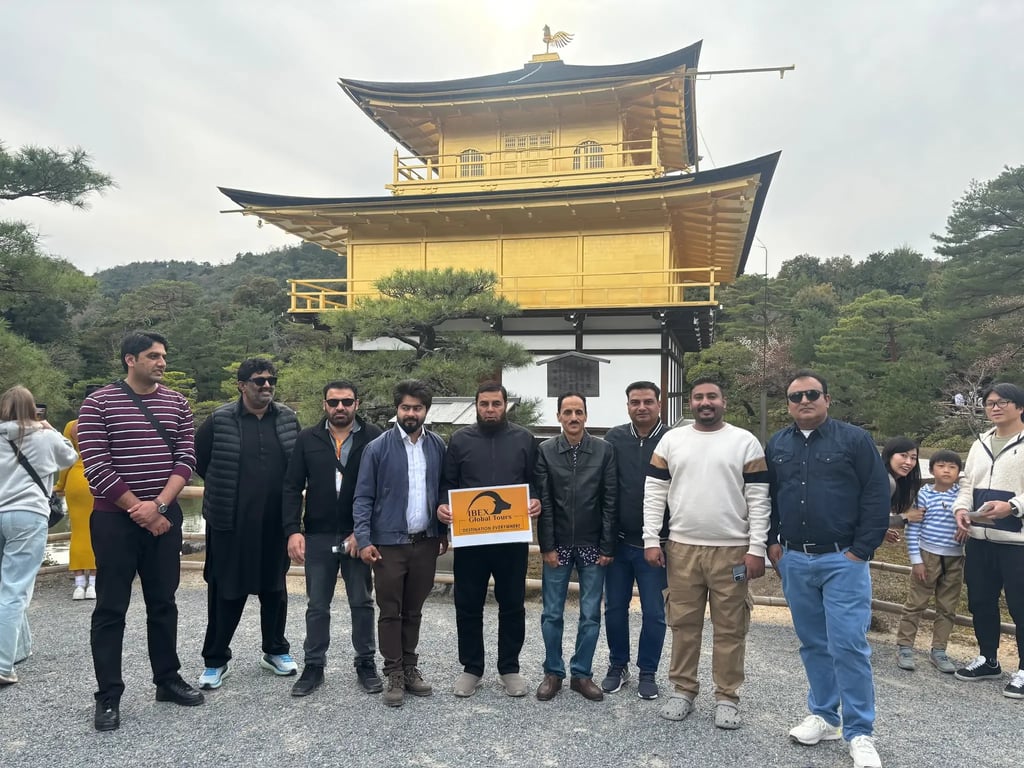 An IBEX group at Kinkaku-ji, the Golden Pavilion, Kyoto