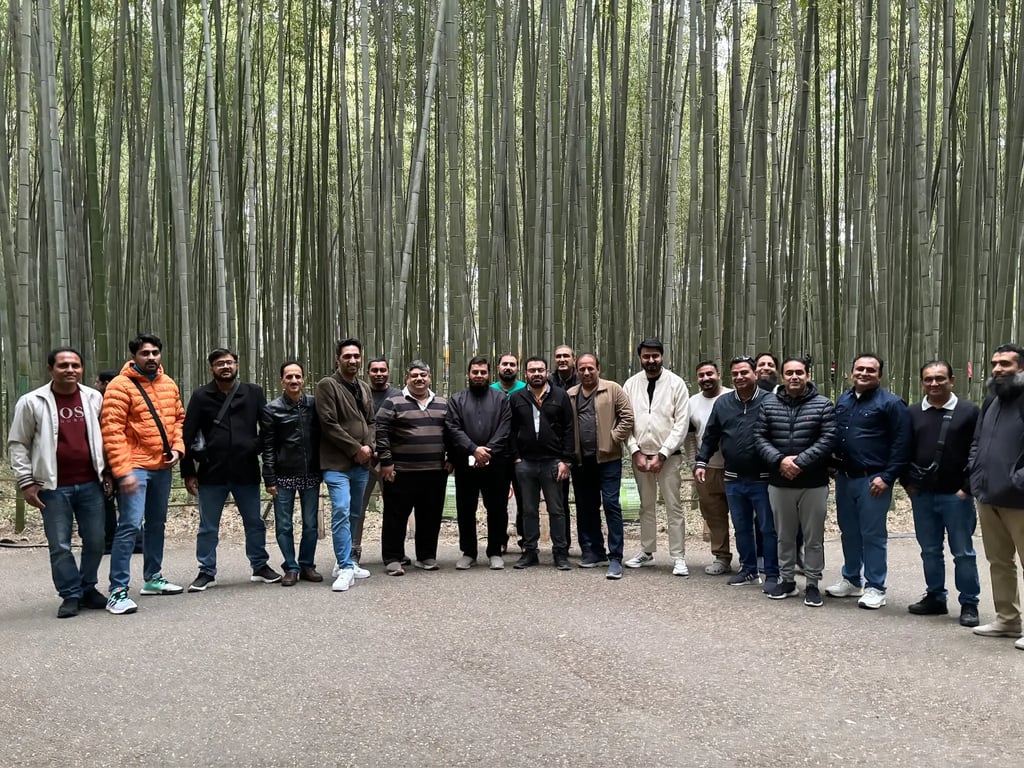 An IBEX group at The bamboo grove, Arashiyama