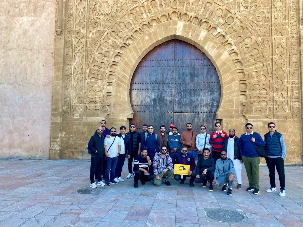 An IBEX group at An old city gate
